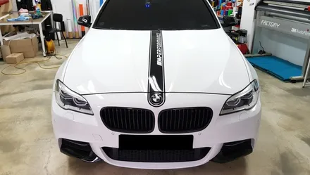 BMW F10 5시리즈 본넷데칼+스플리터랩핑[수원랩핑+동탄랩핑+진팩토리+BMW5시리즈+F10스플리터랩핑+BMW스플리터+BMW포인트랩핑] / 화성 동탄