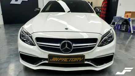 벤츠 c63s 생활보호 PPF 프론트 몰딩랩핑[#화성랩핑#동탄랩핑#수원랩핑#진팩토리#벤츠C63S#벤츠PPF#생활보호PPF] / 화성 남여울
