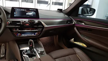 BMW G30 5시리즈 실내카본랩핑[수원랩핑+동탄랩핑+진팩토리+BMW5시리즈+BMWG30실내랩핑+G30실내랩핑+실내카본랩핑] / 화성 동탄