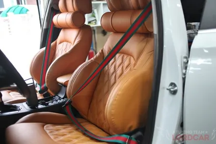i30 pd 컬러안전벨트 구찌스타일로 오렌지색 리무진시트에 포인트! / 서울 중랑