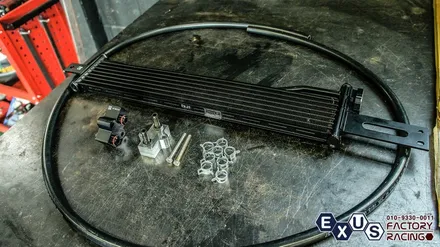 K7 미션오일쿨러 장착 / EQ900 순정 오일쿨러와 써모밸브 / 슈퍼드리프트 써모밸브 어댑터 - 성남 분당 용인 튜닝샵 익서스팩토리 / 용인 처인구