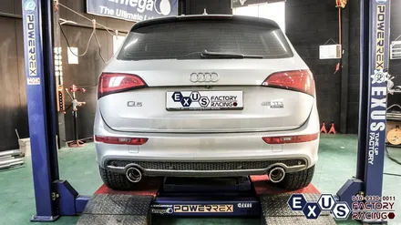 아우디 Q5 45TDI 머플러팁 튜닝 / JSR 114.3파이 대구경 싱글팁 교체 - 성남 분당 용인 배기 튜닝샵 익서스팩토리 / 용인 처인구