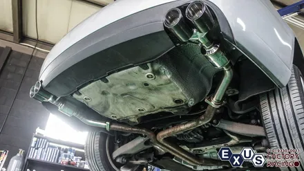아우디 A6 3.0 TDI 콰트로 퍼포먼스 듀얼배기 / JSR 원형듀얼 블랙크롬팁 - 성남 분당 용인 배기튜닝샵 익서스팩토리 / 용인 처인구