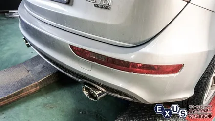 아우디 Q5 45TDI 머플러팁 튜닝 / JSR 114.3파이 대구경 싱글팁 교체 - 성남 분당 용인 배기 튜닝샵 익서스팩토리 / 용인 처인구