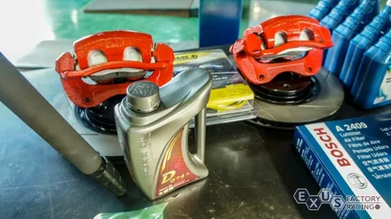 [용인 익서스팩토리]YF 소나타 2.0터보 만도2p 브레이크 튜닝 / 얼스 브레이크호스 / 오메가 G1 엔진오일 교환 / 용인 처인구
