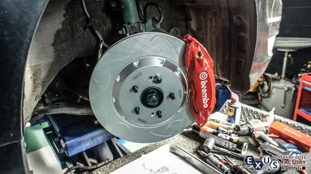 SM7 4p 브레이크 튜닝 / 브렘보 cts-v 4p 380mm 일반로터 조합 / 가성비 좋은 4p 브레이크 - 성남 분당 용인 브레이크 튜닝샵 익서스팩토리 / 용인 처인구