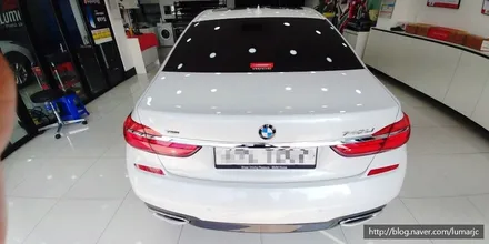 【제천 루마썬팅·아이나비·네비게이션·블랙박스·매직카·경보기·광택·유리막·PFF】 BMW740Li - [버텍스900전면 15%, 측·후면 5% / 유리막 코팅] / 제천 청전동