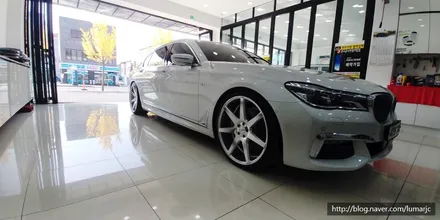 【제천 루마썬팅·아이나비·네비게이션·블랙박스·매직카·경보기·광택·유리막·PFF】 BMW740Li - [버텍스900전면 15%, 측·후면 5% / 유리막 코팅] / 제천 청전동