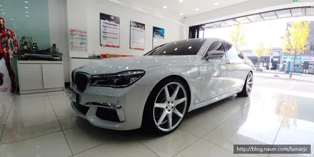 【제천 루마썬팅·아이나비·네비게이션·블랙박스·매직카·경보기·광택·유리막·PFF】 BMW740Li - [버텍스900전면 15%, 측·후면 5% / 유리막 코팅] / 제천 청전동