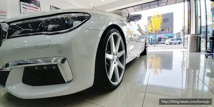 【제천 루마썬팅·아이나비·네비게이션·블랙박스·매직카·경보기·광택·유리막·PFF】 BMW740Li - [버텍스900전면 15%, 측·후면 5% / 유리막 코팅] / 제천 청전동