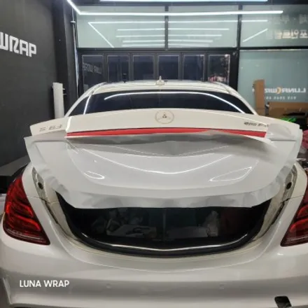 김포 루나랩 벤츠 W222 S63 AMG 비닐 프로그 다이아몬드 화이트 전체 랩핑, 크롬 딜리트 시공기 / 김포 김포한강7로