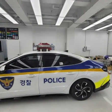 경찰차 까지 랩핑했다고? 소나타 디엣지 경찰랩핑, 데칼재시공하기! / 김포시 마산동