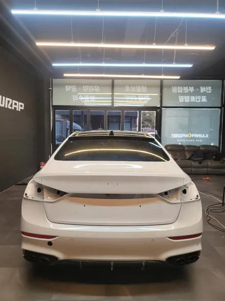 제네시스 G80 스포츠 3M 화이트 골드 스파클 전체랩핑 시공기 / 김포 김포한강7로