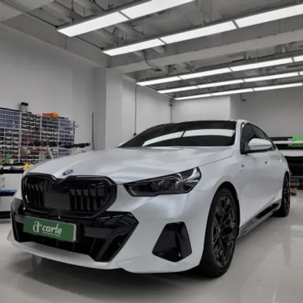 BMW 530E 무광, 사틴펄화이트 랩핑 단정하게 시공기 / 김포시 마산동
