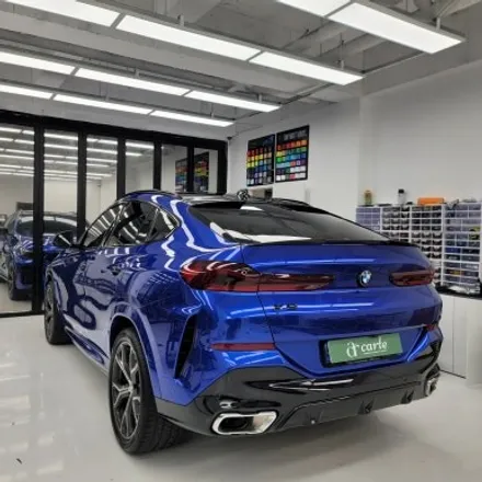 BMW X6 고광택 블루 + 포인트 랩핑 + 라이트톤다운PPF 완벽히 시공하기! / 김포시 마산동