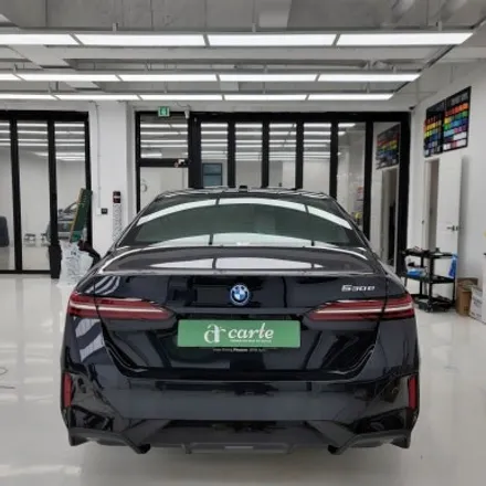BMW 530E 무광, 사틴펄화이트 랩핑 단정하게 시공기 / 김포시 마산동