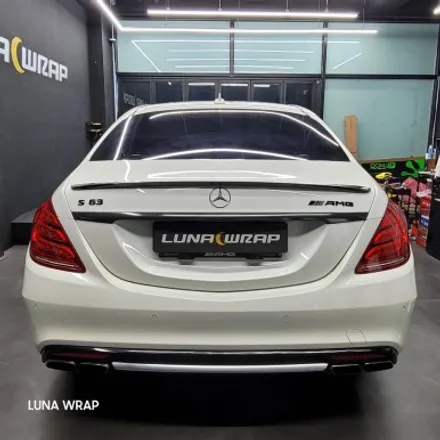 김포 루나랩 벤츠 W222 S63 AMG 비닐 프로그 다이아몬드 화이트 전체 랩핑, 크롬 딜리트 시공기 / 김포 김포한강7로