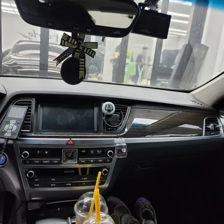 제네시스 G80 실내랩핑 포지드카본 랩핑 로고포인트 / 김포시 마산동