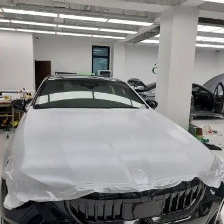 BMW 530E 무광, 사틴펄화이트 랩핑 단정하게 시공기 / 김포시 마산동