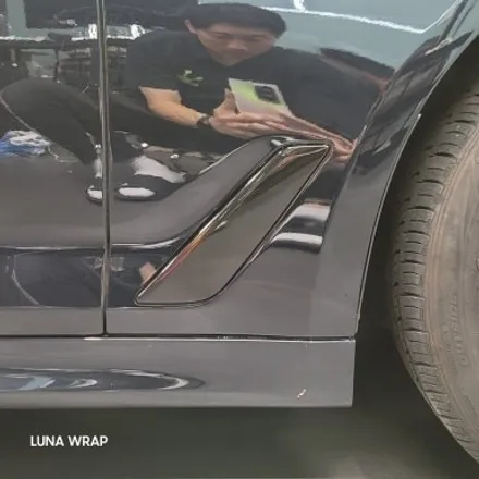 크롬죽이기 실내카본랩핑 BMW 5시리즈 이쁘게 랩핑하기! / 김포시 마산동