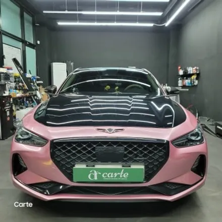 제네시스 G70 핑크색랩핑 높은퀄리티와 섬세한 시공기! / 김포시 마산동