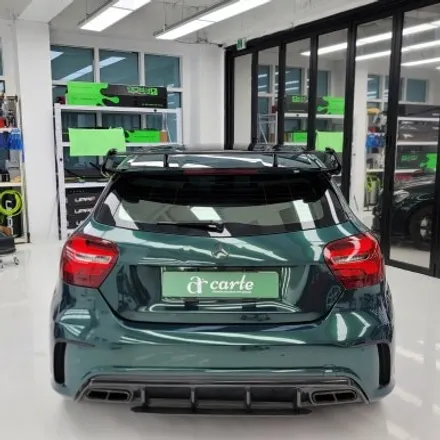 벤츠 A클래스 A45 AMG 고광택 산로마 그린컬러로 전체랩핑 하기! / 김포시 마산동