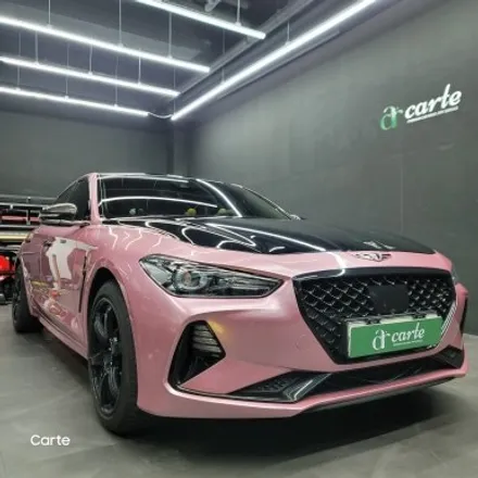 제네시스 G70 핑크색랩핑 높은퀄리티와 섬세한 시공기! / 김포시 마산동