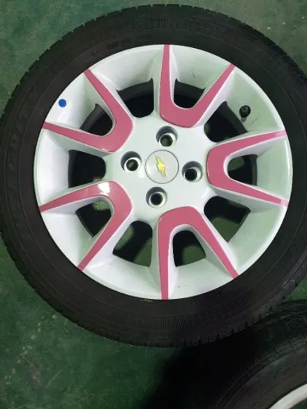 [LST MOTORS]스파크 순정휠 , 그릴 , 스포일러 도색  / 휠수리 / 휠복원 / 휠도장 / 파주 / 일산 / 자동차튜닝 / 고스트크롬 / 파주,일산,포천