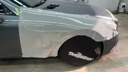 청라랩핑샵 벤츠 SLC43 AMG 포르쉐크레용 풀랩 및 실내 카본 랩핑 부분 크롬딜리트 시공 - 럭스 퍼포먼스 / 인천 서구