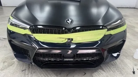 청라랩핑샵 BMW G30 5시리즈 사고 수리 부분 랩핑 및 라이트 PPF 시공 - 럭스 퍼포먼스 / 인천 서구