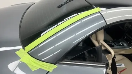 청라랩핑샵 벤츠 SLC43 AMG 포르쉐크레용 풀랩 및 실내 카본 랩핑 부분 크롬딜리트 시공 - 럭스 퍼포먼스 / 인천 서구