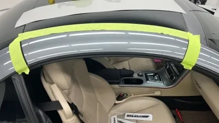 청라랩핑샵 벤츠 SLC43 AMG 포르쉐크레용 풀랩 및 실내 카본 랩핑 부분 크롬딜리트 시공 - 럭스 퍼포먼스 / 인천 서구