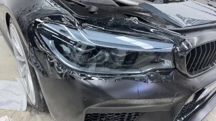 청라랩핑샵 BMW G30 5시리즈 사고 수리 부분 랩핑 및 라이트 PPF 시공 - 럭스 퍼포먼스 / 인천 서구