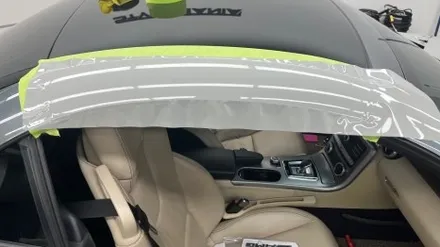 청라랩핑샵 벤츠 SLC43 AMG 포르쉐크레용 풀랩 및 실내 카본 랩핑 부분 크롬딜리트 시공 - 럭스 퍼포먼스 / 인천 서구