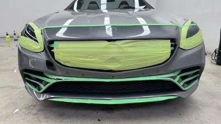 청라랩핑샵 벤츠 SLC43 AMG 포르쉐크레용 풀랩 및 실내 카본 랩핑 부분 크롬딜리트 시공 - 럭스 퍼포먼스 / 인천 서구