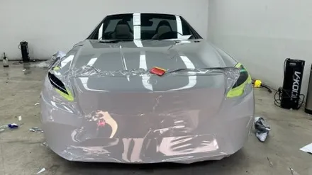 청라랩핑샵 벤츠 SLC43 AMG 포르쉐크레용 풀랩 및 실내 카본 랩핑 부분 크롬딜리트 시공 - 럭스 퍼포먼스 / 인천 서구