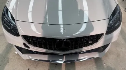 청라랩핑샵 벤츠 SLC43 AMG 포르쉐크레용 풀랩 및 실내 카본 랩핑 부분 크롬딜리트 시공 - 럭스 퍼포먼스 / 인천 서구