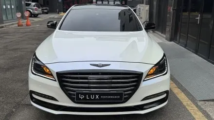 청라랩핑샵 제네시스 G80 전체 랩핑 및 크롬 딜리트와 휠 도색 시공 - 럭스 퍼포먼스 / 인천 서구