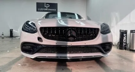 청라랩핑샵 벤츠 SLC43 AMG 포르쉐크레용 풀랩 및 실내 카본 랩핑 부분 크롬딜리트 시공 - 럭스 퍼포먼스 / 인천 서구