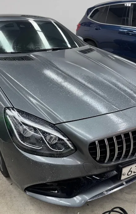 청라랩핑샵 벤츠 SLC43 AMG 포르쉐크레용 풀랩 및 실내 카본 랩핑 부분 크롬딜리트 시공 - 럭스 퍼포먼스 / 인천 서구