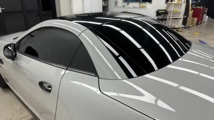 청라랩핑샵 벤츠 SLC43 AMG 포르쉐크레용 풀랩 및 실내 카본 랩핑 부분 크롬딜리트 시공 - 럭스 퍼포먼스 / 인천 서구