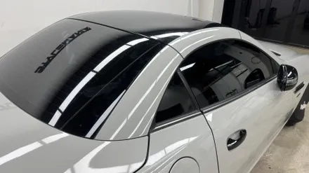 청라랩핑샵 벤츠 SLC43 AMG 포르쉐크레용 풀랩 및 실내 카본 랩핑 부분 크롬딜리트 시공 - 럭스 퍼포먼스 / 인천 서구