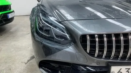 청라랩핑샵 벤츠 SLC43 AMG 포르쉐크레용 풀랩 및 실내 카본 랩핑 부분 크롬딜리트 시공 - 럭스 퍼포먼스 / 인천 서구