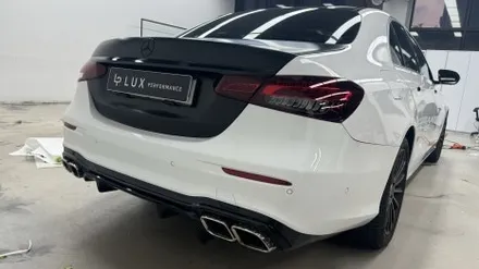 청라 랩핑샵 벤츠 E63 AMG 사틴블랙 전체랩핑- 럭스퍼포먼스 / 인천 서구