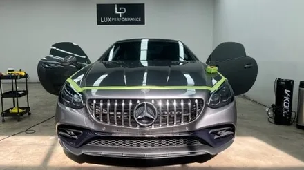 청라랩핑샵 벤츠 SLC43 AMG 포르쉐크레용 풀랩 및 실내 카본 랩핑 부분 크롬딜리트 시공 - 럭스 퍼포먼스 / 인천 서구