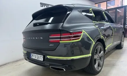 청라랩핑샵 GV80 3.5T 사고수리 부분랩핑 및 스모그 라이트 PPF / 인천 서구