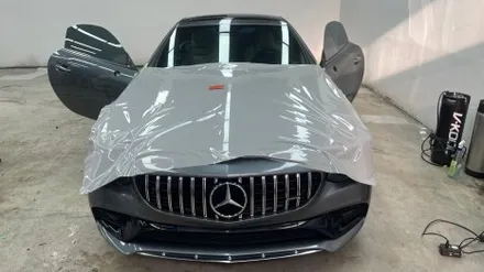 청라랩핑샵 벤츠 SLC43 AMG 포르쉐크레용 풀랩 및 실내 카본 랩핑 부분 크롬딜리트 시공 - 럭스 퍼포먼스 / 인천 서구