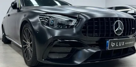 청라 랩핑샵 벤츠 E63 AMG 사틴블랙 전체랩핑- 럭스퍼포먼스 / 인천 서구
