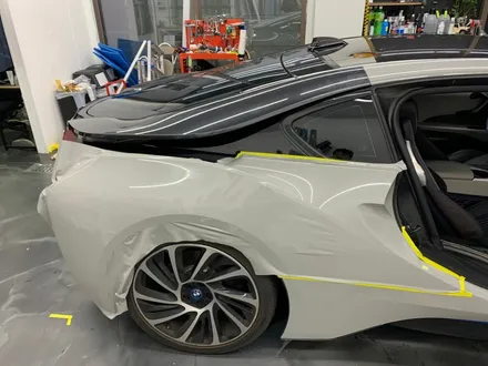 BMW i8 오토 벨벳 초크 그레이 전체랩핑 실내카본랩핑 / 서울 중랑구