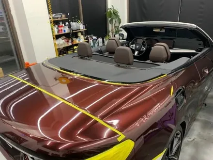BMW 420i 컨버터블 오토 벨벳 블랙 로즈 전체랩핑 중랑구랩핑 / 서울 중랑구